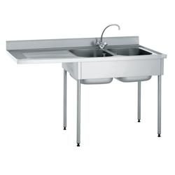 Tournus Equipement Plonge inox pour lave-vaisselle encastré 2 bacs Tournus - 503614 - plastique 503614_0