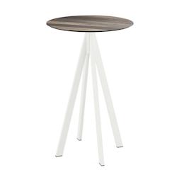 Essentials Mange-debout blanc + plateau rond Tropical Wood - Infinity - Shopdeschefs - marron 120051270_0