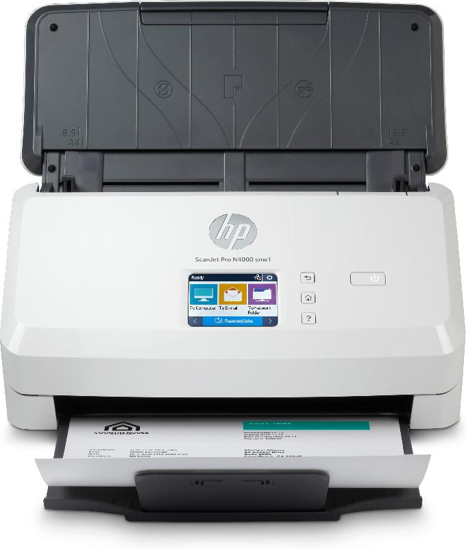 HP Scanjet Pro N4000 snw1 Sheet-feed Scanner Alimentation papier de scanner 600 x 600 DPI A4 Noir, Blanc_0