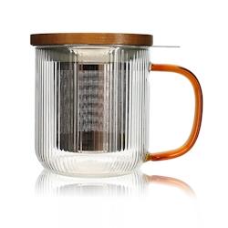 Ogo Living - Tisaniere Karl 300ml En Verre Borosilicate Anse Ambre - 3256391029725_0