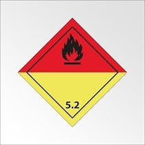 Signalisation de transport normalisée ADR - Peroxydes organiques - ADR 5.2   - 250 x 250 - PVC - Lot de 2_0