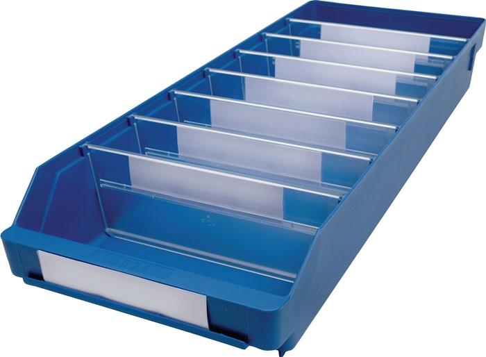 Boîte pour étagère L600xl240xH95mm bleue PP_0