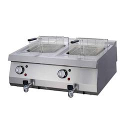 Maxima Heavy Duty friteuse - 2 x 12 L - unité double - profondeur 70 cm - avec robinet de vidange - électrique - 3701117757739_0