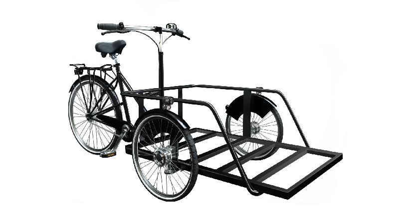 Triporteur musculaire Nihola Maxx - plateforme en aluminium et caisse personnalisable_0