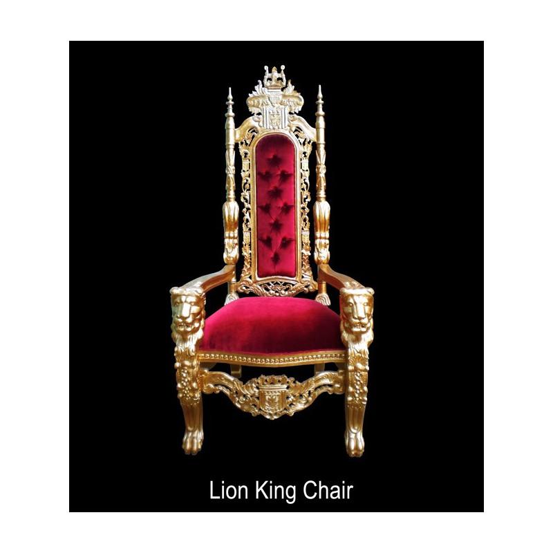 FAUTEUIL TRONE BAROQUE LION KING_0