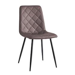 Mobiliara Chaises Lisa simili cuir chocolat - Lot de 2 - marron A06391/01_0