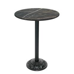 Restootab - Mange-debout style bistrot Ø70cm marbre samas - noir TB-VRSFF-R70M-MB.SAMA_0