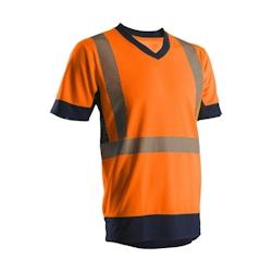 Coverguard - Tee-shirt HV orange KYRIO classe 2 Orange / Bleu Marine Taille XL - XL 5450564024533_0