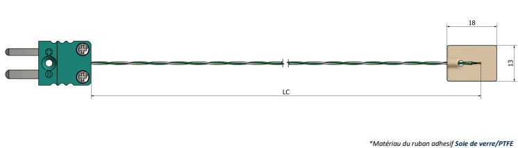 Thermocouple de surface A coller - TS00_0