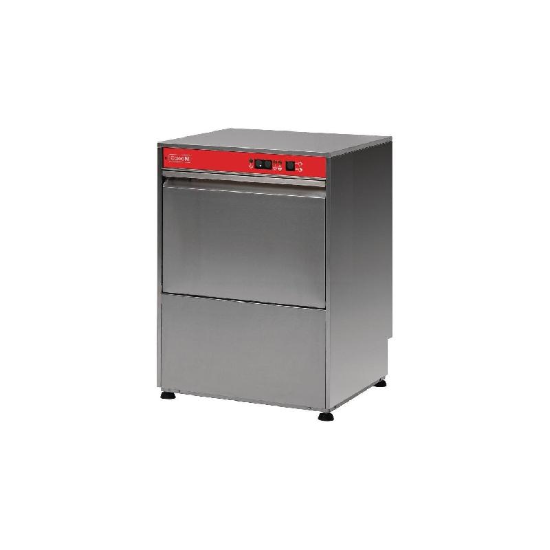 Lave-vaisselle inox pro (L)500 x (P)500 mm, avec pompe de vidange, 5100 W, 400 V - TRI_0