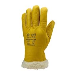 Coverguard - Gants anti froid jaune fleur de vachette fourrés EUROWINTER ISLANDE (Pack de 6) Jaune Taille 11 - 3435241024916_0