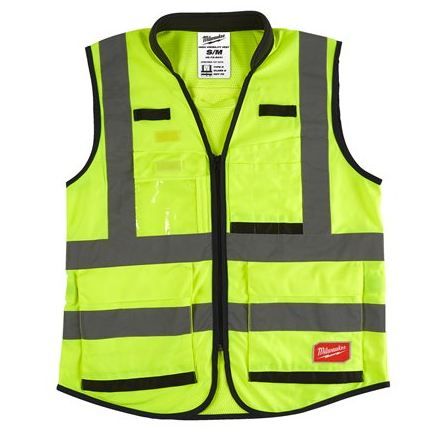 Gilet haute visibilité jaune Premium - Taille S/M, L/XL, 2XL/3XL - Classe 2 EN ISO 20471: 2013/A1:2016_0