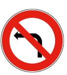 Panneau d'interdiction de tourner à gauche - B2a_0