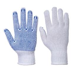 Portwest - Gants manutention avec picots en PVC sur la paume CLASSIQUE Blanc / Bleu Taille 8 - 5036146008544_0