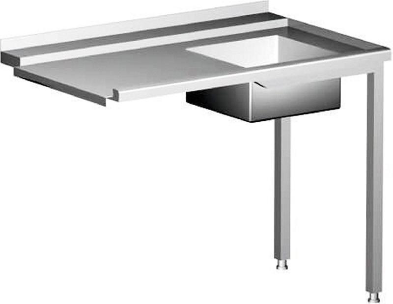 Table de chargement inclinée 1 bac à droite sans étagère pour lave-vaisselle 900x750x880 mm - 9310127090_0