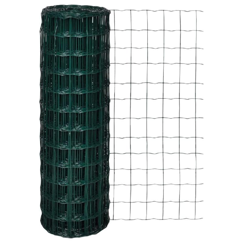 Vidaxl clôture euro acier 10 x 1,2 m vert 140574_0