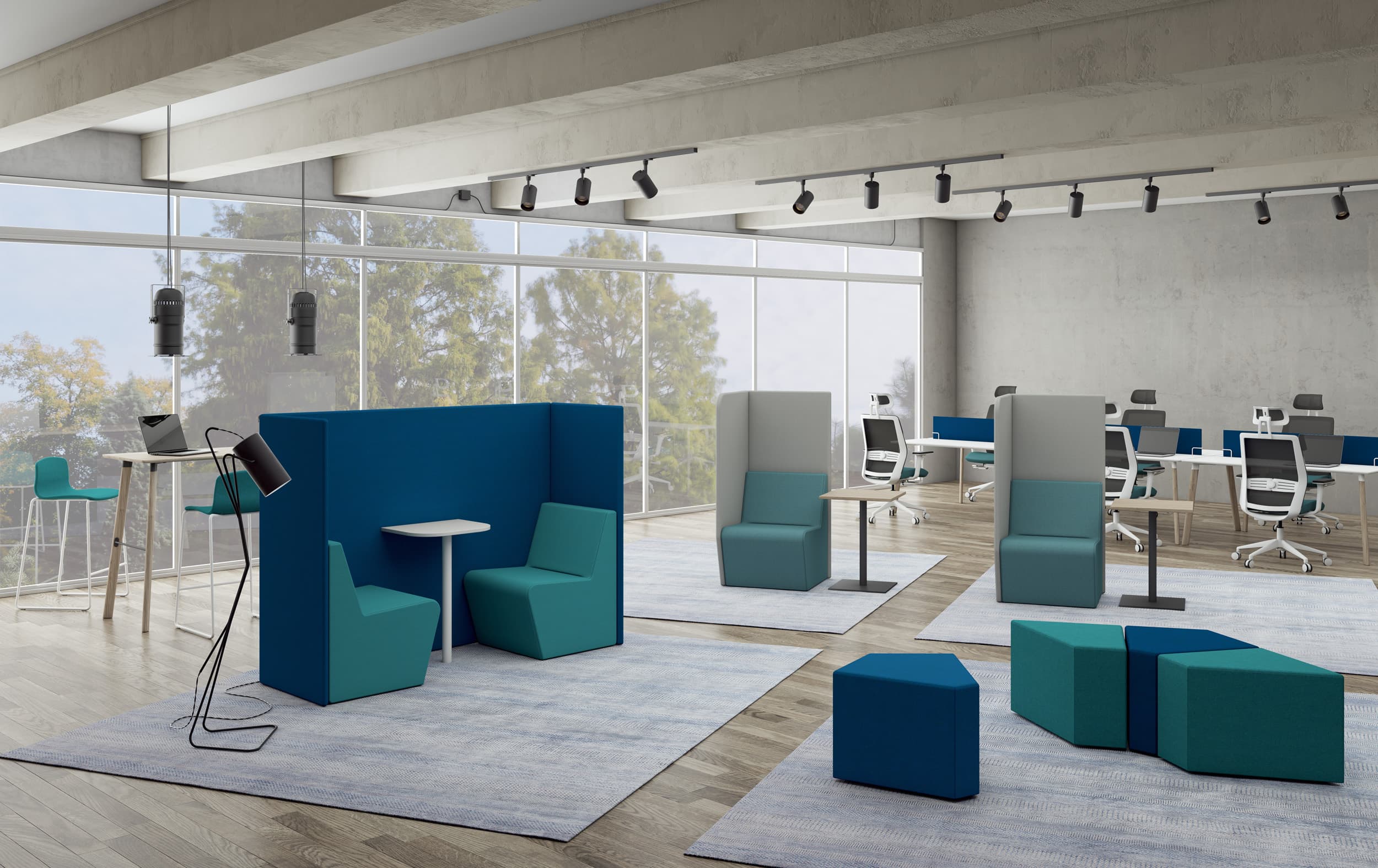 Banquette modulable et conviviale pour espaces de coworking_0