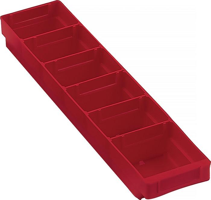 Boîte pour étagère L500xl120xH65mm rouge polypropylène RASTERPLAN_0