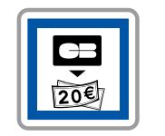 Panneau de signalisation indication: Distributeurs de billets de banque - CE25_0