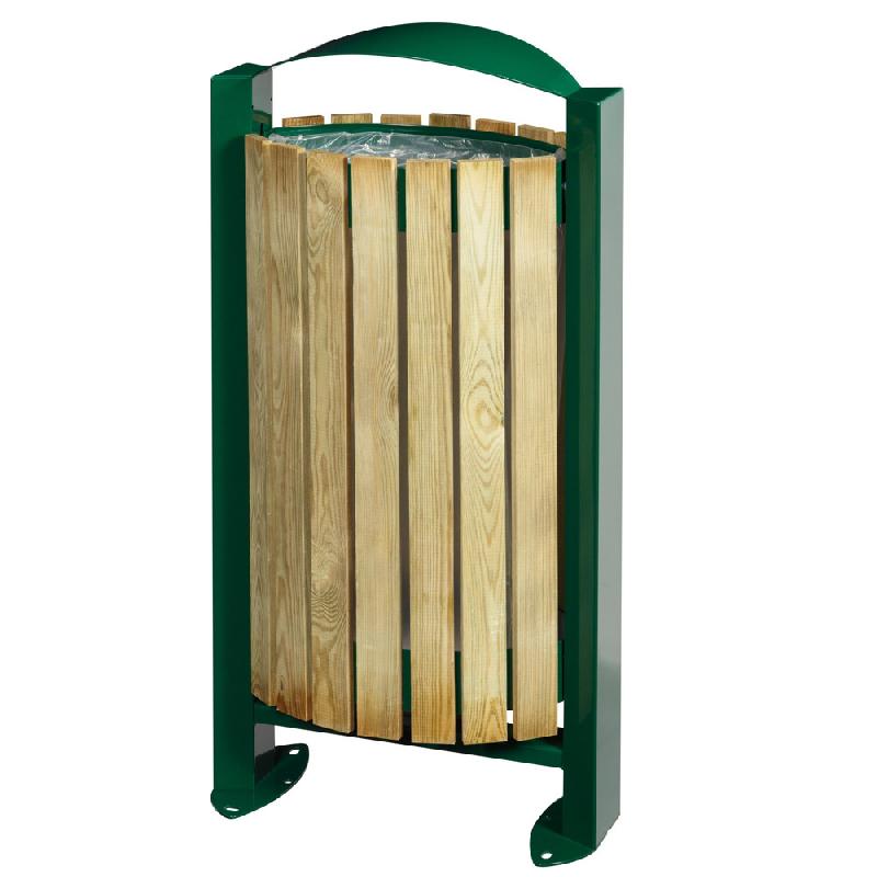 ROSSIGNOL Corbeille 60 L arkea facade bois - bois / vert mousse_0