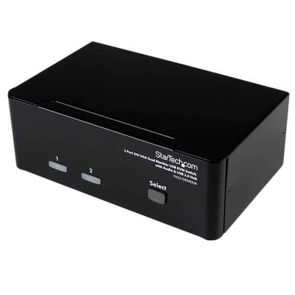 StarTech.Com Switch KVM USB 2 ports DVI VGA avec audio - Commutateur concentrateur USB 2.0_0