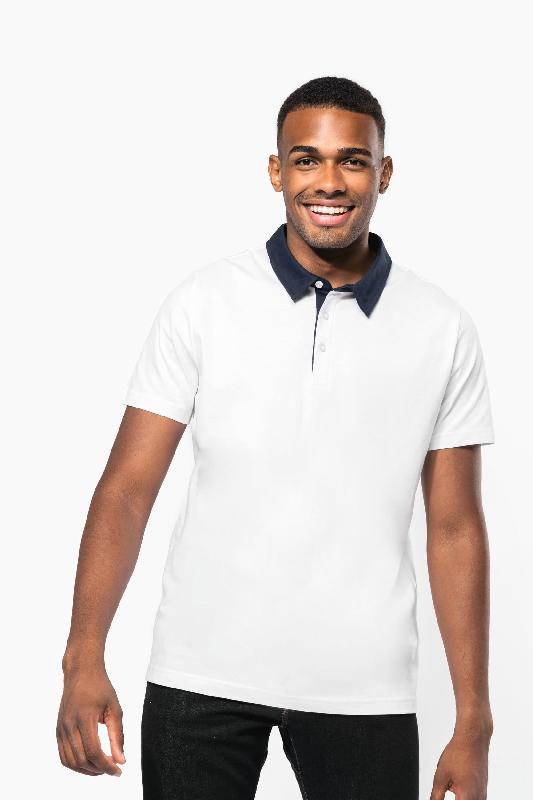 Polo jersey bicolore homme -  Réf: K260_0