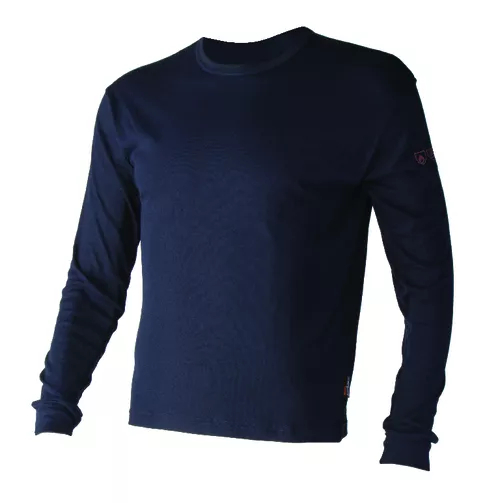 T-shirt manches longues - 60% Modacrylique/38% Coton/2% Fibre antistatique 220g/m2 - Marine - Référence : 8MSPTN_0