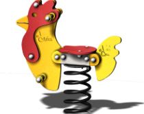 Jeu à ressort coq - Crea Équipements - coq01pe - pour enfants de 2 à 6 ans_0