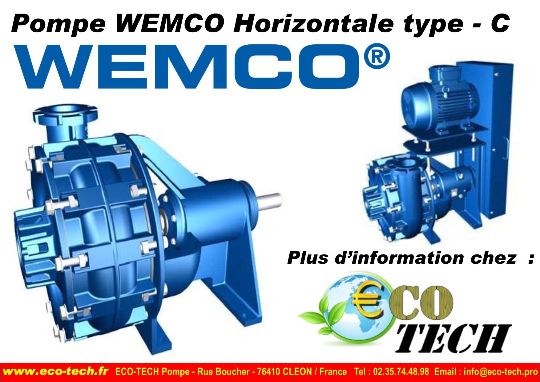 Pompe wemco horizontale - type c - surdimensionnée pour applications difficiles._0