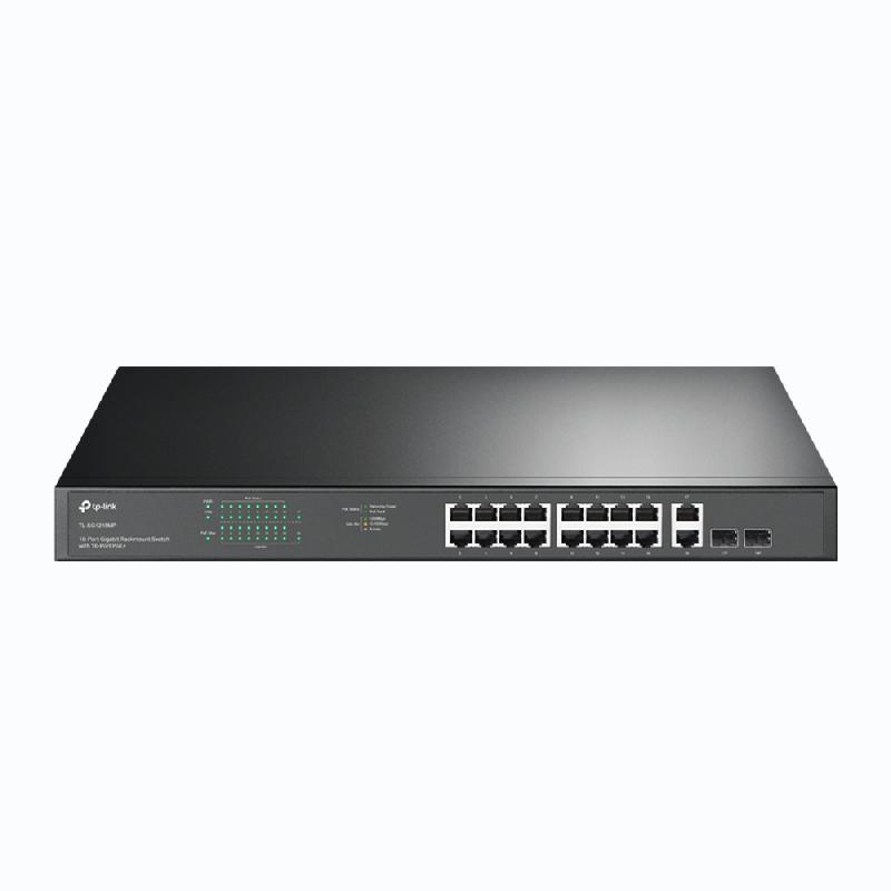 TP-Link TL-SG1218MP commutateur réseau Non-géré Gigabit Ethernet (10/100/1000) Connexion Ethernet, supportant l'alimentation via ce port (PoE) 1U Noir_0