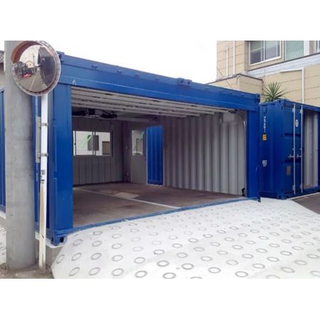 Garage préfabriqué en conteneur maritime en acier : pratique, sécurisé, durable_0