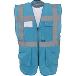 Gilet multifonction haute visibilité  bleu saphir T.L Yoko - L polyester 6933883219594_0