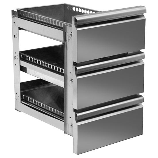 Kit de tiroirs 3x 1/3 pour tables réfrigérées avec profondeur 700 mm - Z/C008YF_0