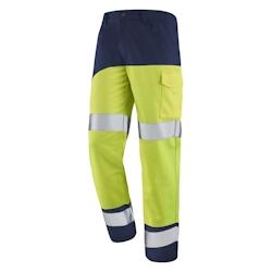 Cepovett - Pantalon de travail Fluo SAFE XP Jaune / Bleu Marine Taille L - L 3603624531812_0