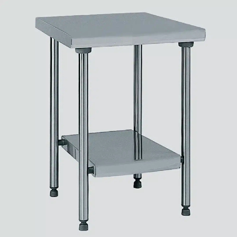 Table inox TS 15N démontable sur piétement centrale + étagère pieds ronds largeur 600 mm (Longueur, mm: 1600 Réf-424925-44)_0