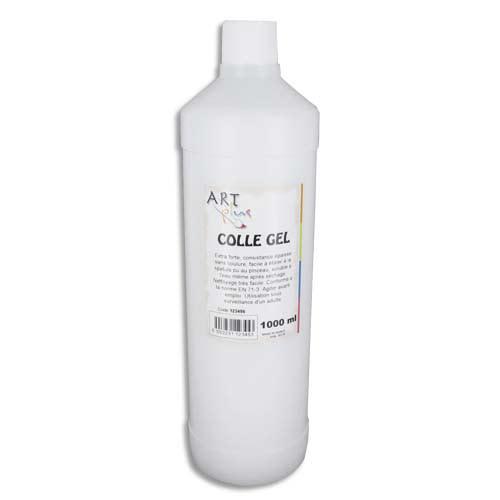 Art plus flacon de 1 litre de colle gel transparente lavable, ne coule pas_0