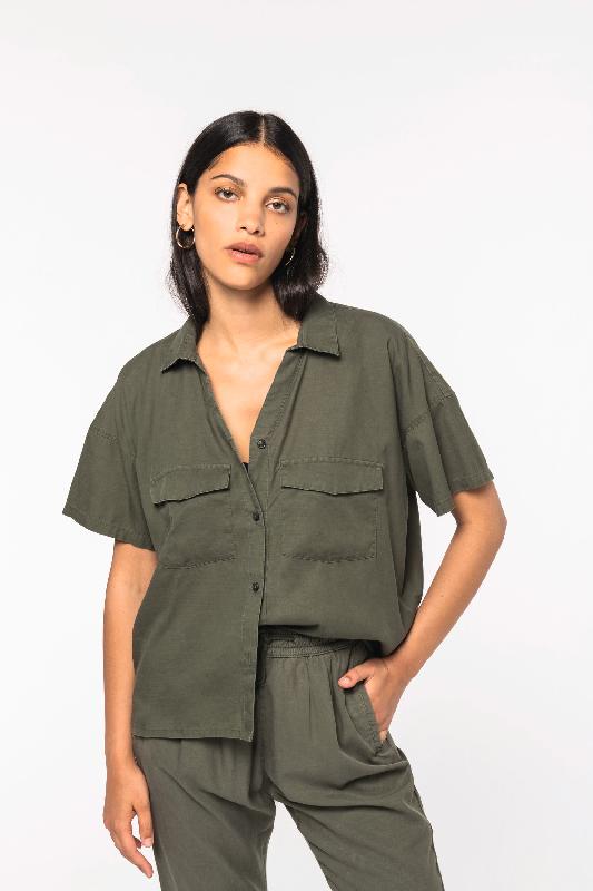 Chemise écoresponsable oversize en lyocell femme  -  Réf: NS514_0