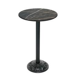 Restootab - Mange-debout style bistrot Ø60cm marbre samas - noir TB-VRSFF-R60M-MB.SAMA_0