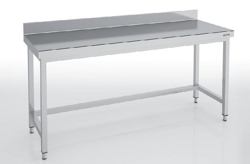 Table adossée en inox 1600x600x850 avec renfort - MMSD60-160_0