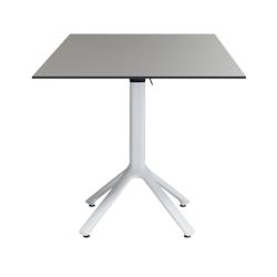 Restootab - Table pliable Nemo blanche pour extérieur gris métal 70x70 - gris TB-NEM1-7070C-GR.MET_0