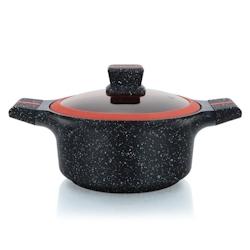 Cocotte avec revêtement  en Granit avec couvercle en verre 28cm  HGRSCAS28 usage non-intensif Herzberg - 5404035004319_0