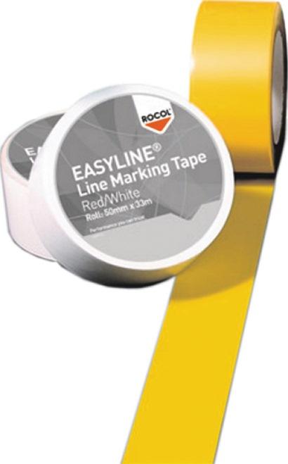 Ruban de marquage de sol Easy Tape PVC jaune longueur 33 m largeur 50 mm rouleau ROCOL_0