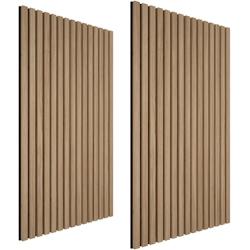 TecTake GmbH tectake Lot de 2 panneaux acoustiques Sonic Wall aspect bois - Chêne clair -405389 - marron Bois manufacturé 405389_0