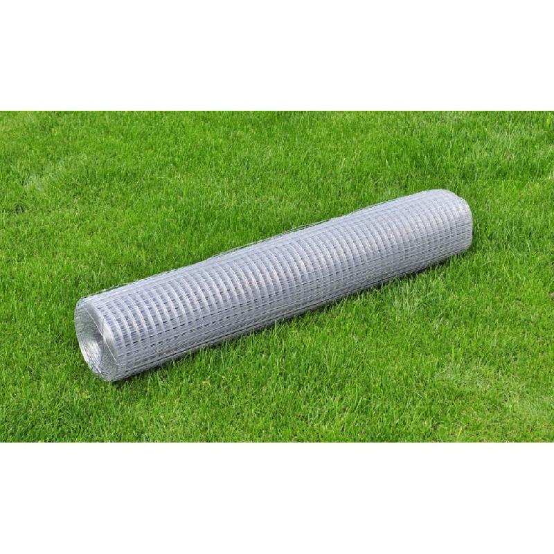 Vidaxl grillage pour volière acier galvanisé 10 x 1 m argenté 140429_0