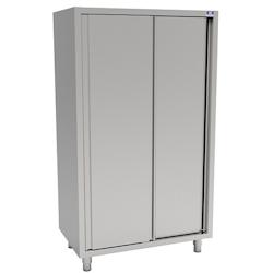 Virtus group Armoire Haute Inox de Rangement Portes Coulissantes   P 700 x H 1800 mm   Virtus - blanc plastique polypropylène 7864850344065_0