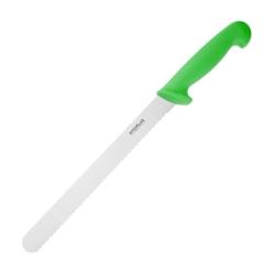 Couteau à trancher denté Hygiplas vert 25cm - FX121_0