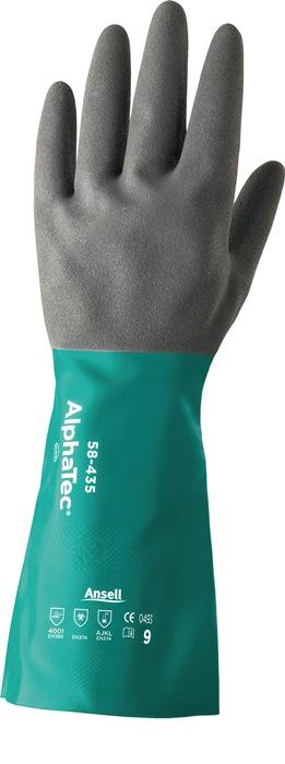 Gant de protection chimique AlphaTec 58-435 taille 10 vert mer/gris anthracite EN 388, EN 374, EN 1149 catégorie EPI III ANSELL_0