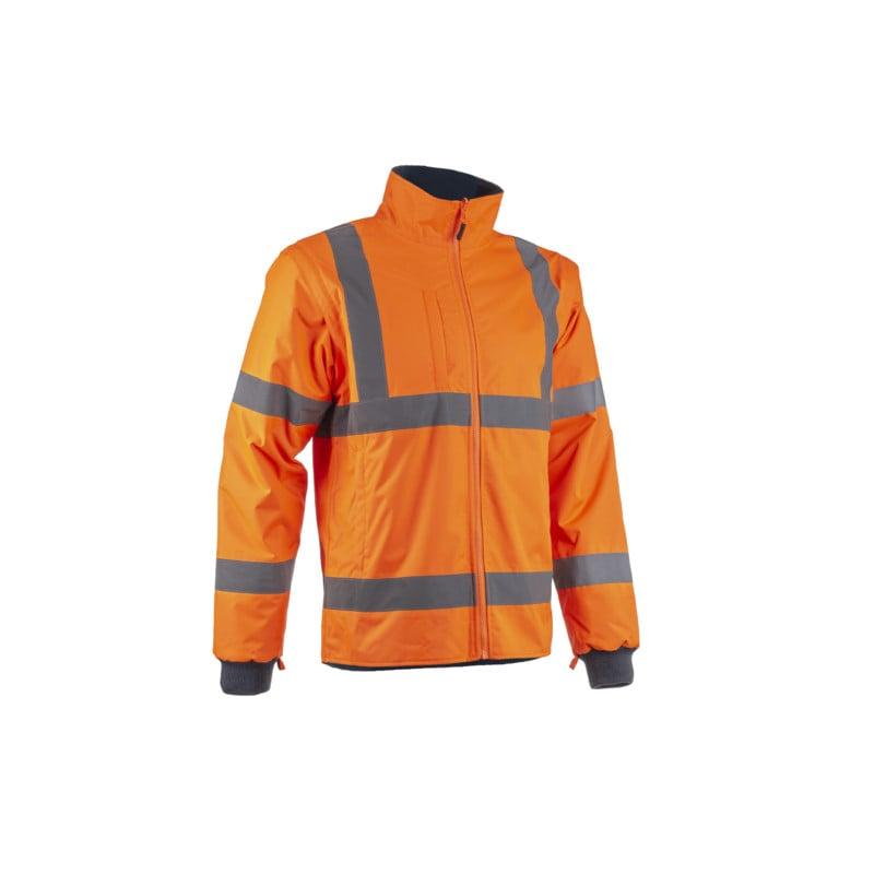 Veste 2/1 - KAZAN - 300D Oxford 100% PES enduit PU + Doublure polaire 280g/m2 - Orange HV/Marine - COVERGUARD | 5KAJ170_0