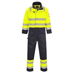 Portwest - Combinaison de travail anti feu multirisques HV Jaune / Bleu Marine Taille 2XL - XXL jaune 5036108178452_0