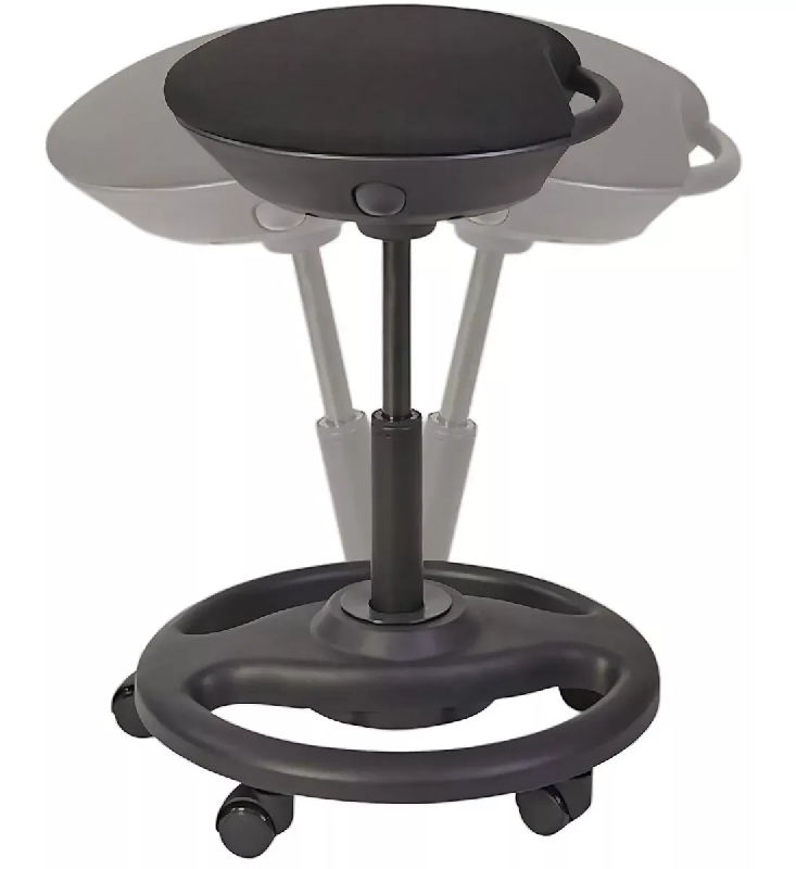 Tabouret ergonomique réglable en hauteur ROLLY - coloris noir_0